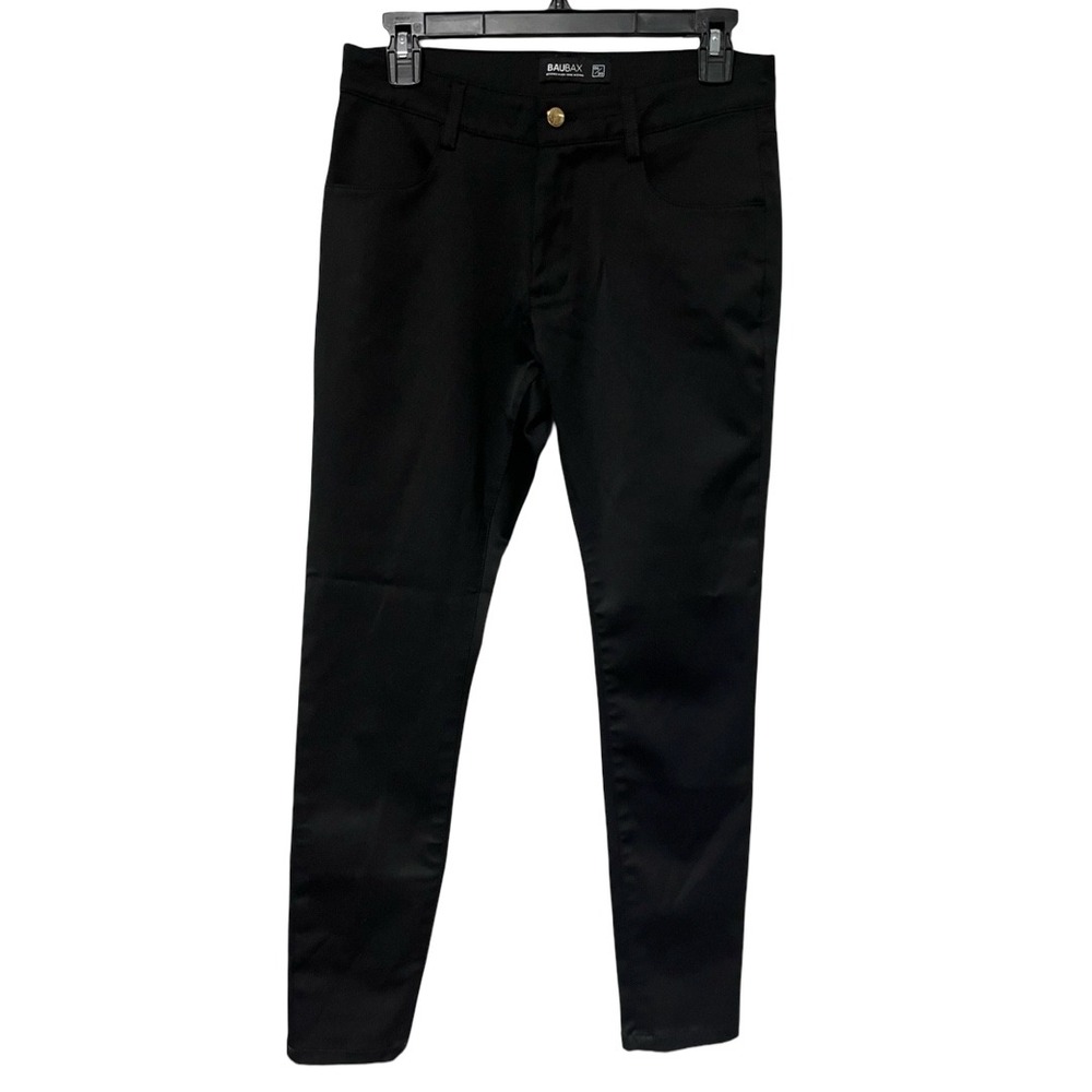 BauBax Womens Merino Wool Blend Travel Pants Black Stain Water Resistant Size 6